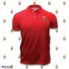 Men's polo T shirt Trinity College Full crest -Red