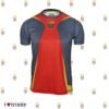 Men’s Sports T-shirt – Wetlook Navy and Red with College Crest