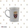 White Vintage Mug - Trinity College Kandy Crest - 24K Gold Lines